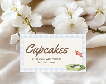 Hole in One Birthday, Food Tents, Golf First Birthday, Hole in One Birthday, Hole in One Birthday Decor, Hole in One Place Cards, Food Label