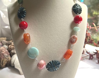 Bold Mixed Beaded Necklace