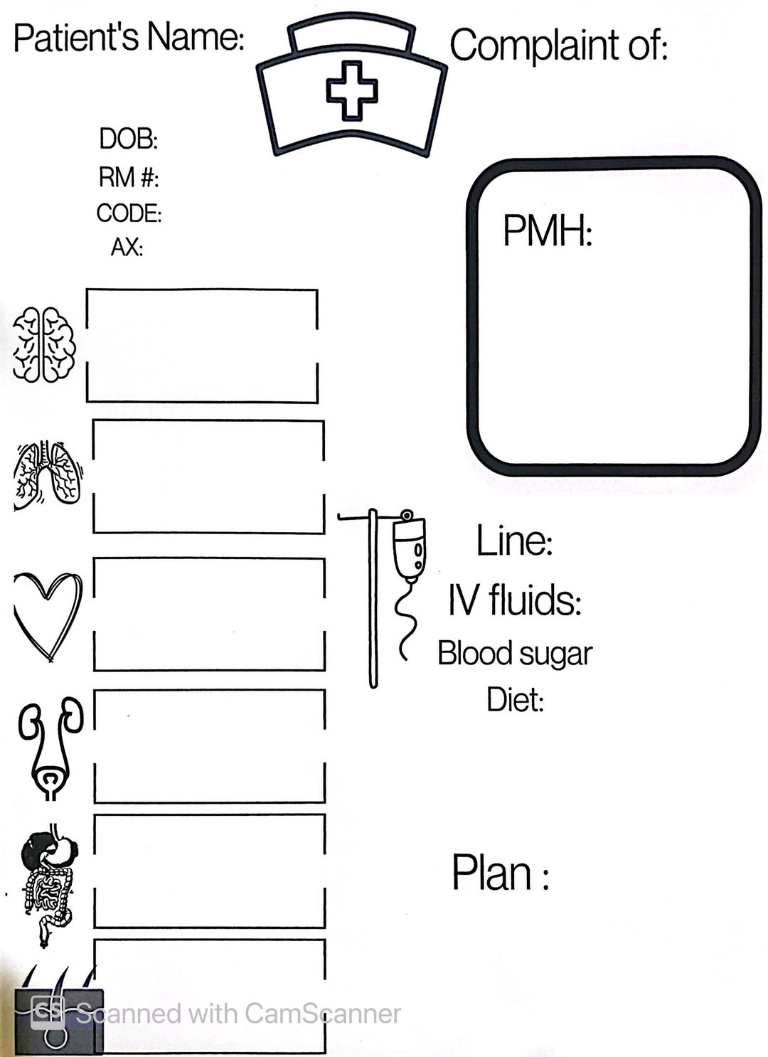 Nurse Report Sheet Template Etsy Nurse Report Sheet Template Etsy