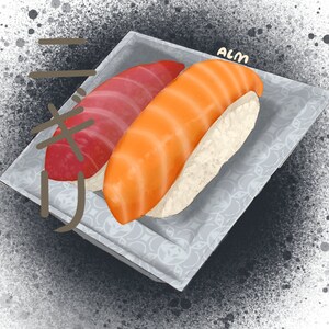 Custom food art, digital food art comission