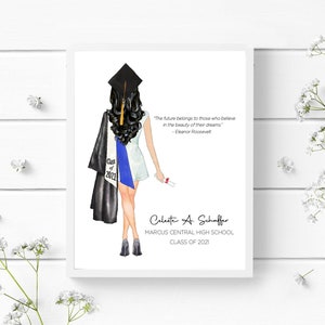 Custom Graduation Gift For Her | Best Friend Graduation Print | Personalized Graduation Print | College Student Gift | Class of 2022 2023