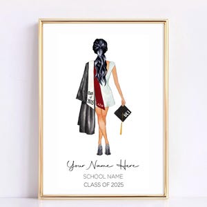 Senior Year Gift | Custom Graduation Gift 2025 | Customized | Class of 2024 2025 | Bachelor Degree Print | Personalized | Best Friend Grad