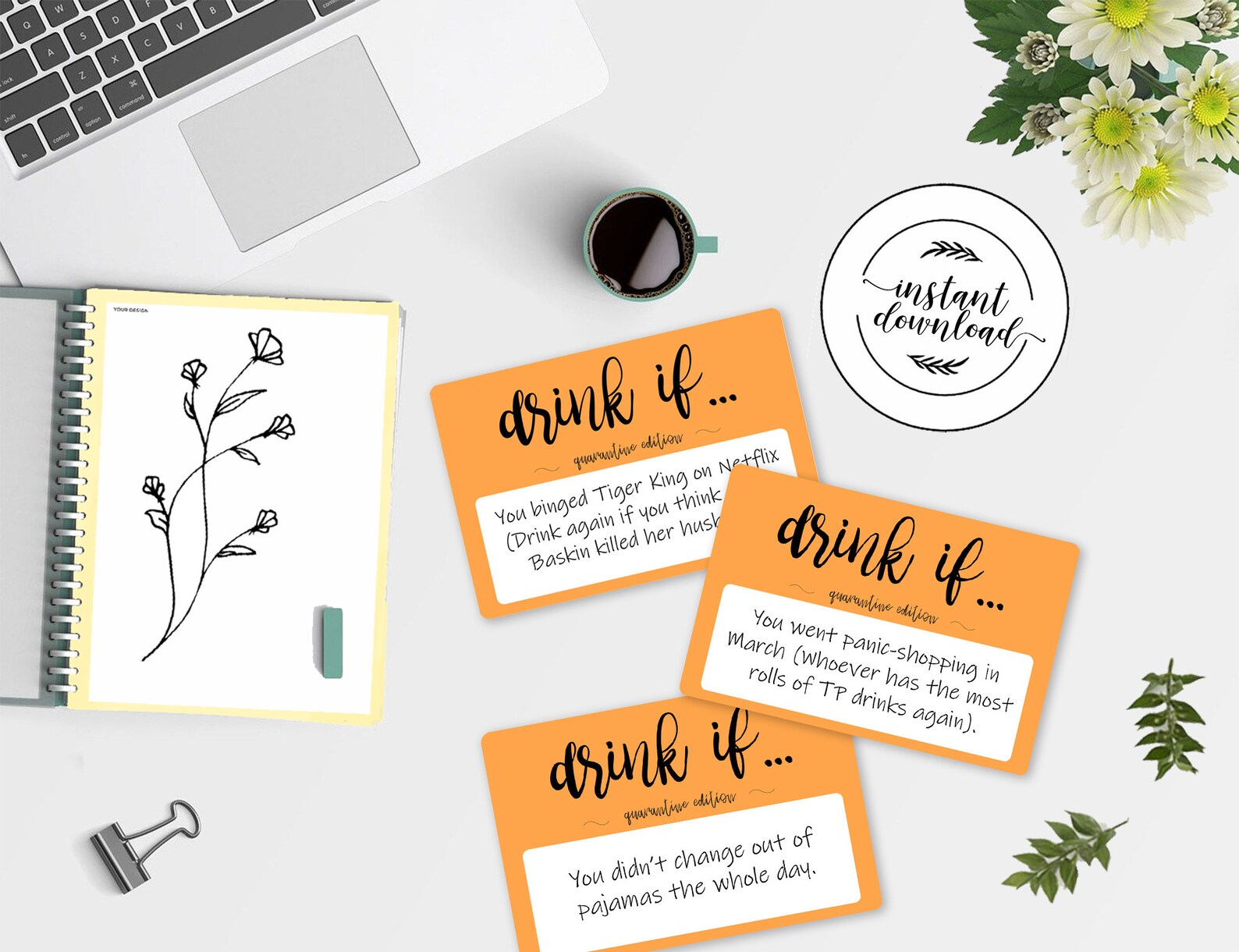 Quarantine Drinking Game Zoom Game Indoor Adult Activity Etsy