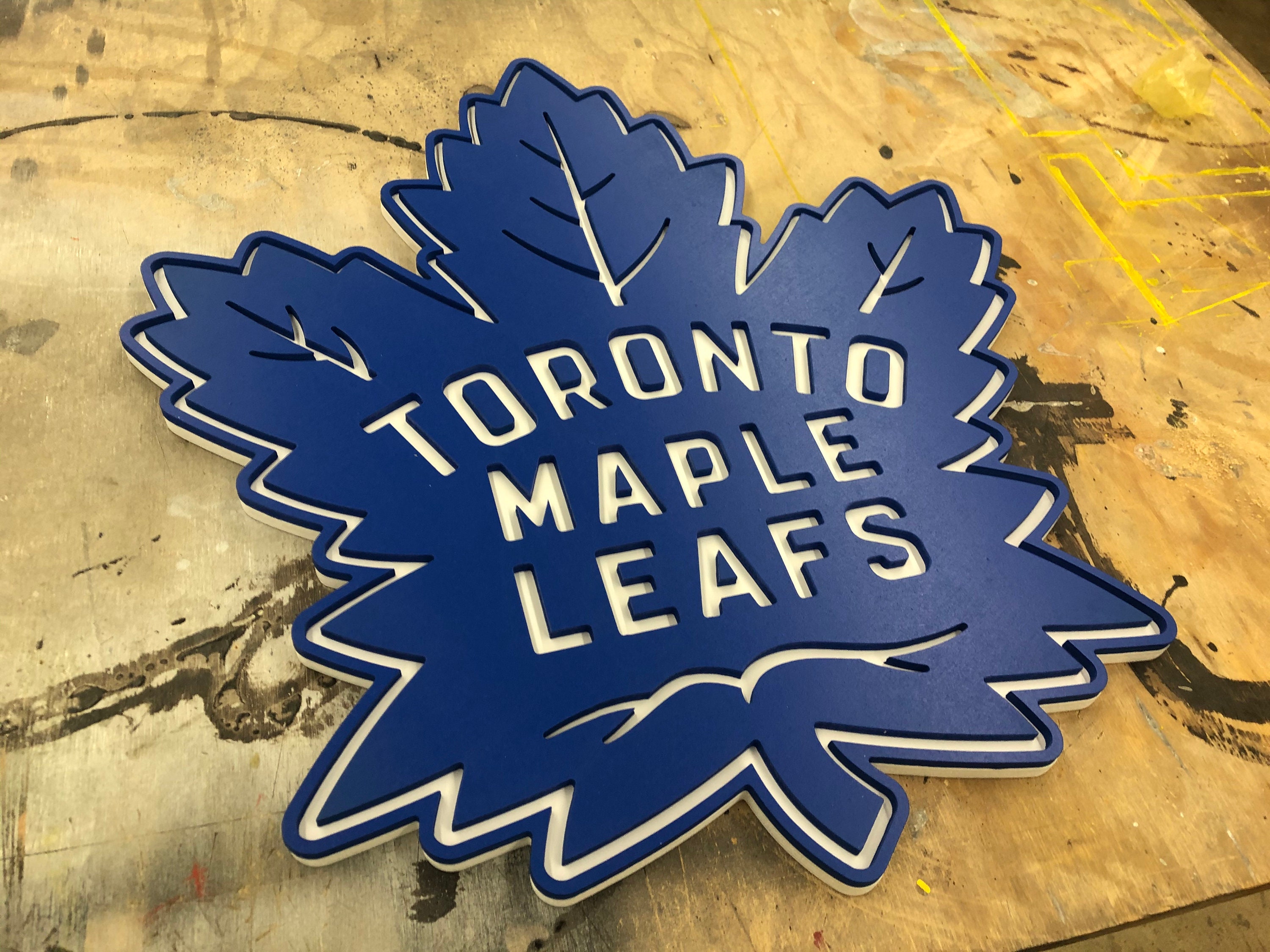 HUGE 3D Maple Leafs Toronto Maple Leafs Handmade Wall Art Etsy
