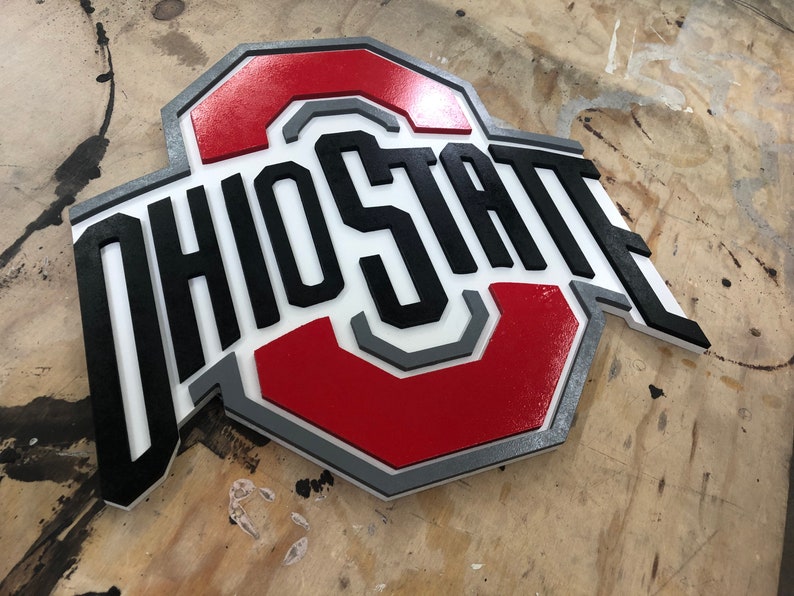HUGE 3D Buckeyes Ohio State Buckeyes Handmade Wall Art Etsy