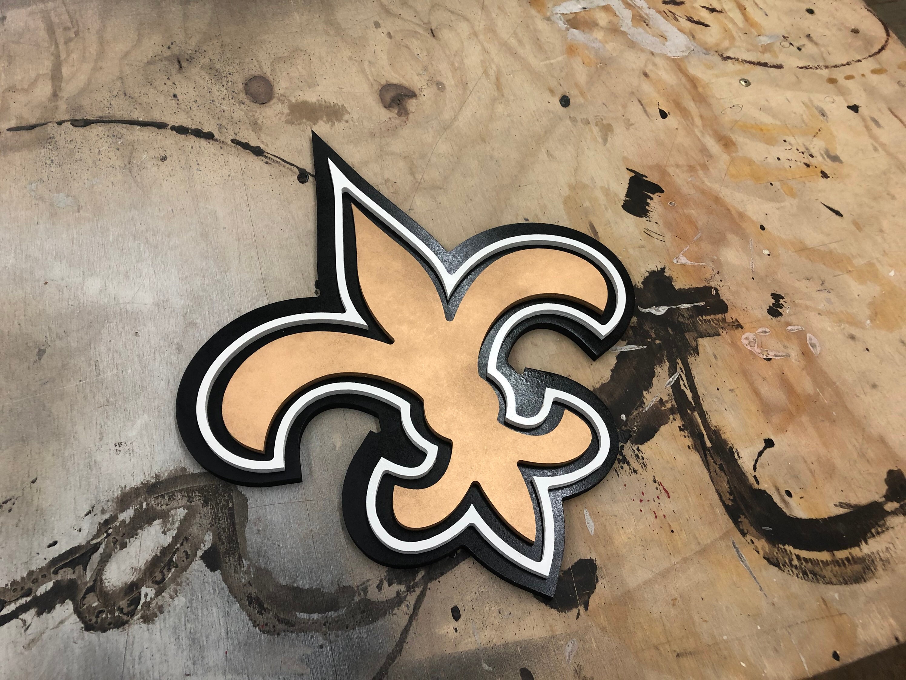 HUGE 3D Saints New Orleans Saints Handmade Wall Art Totally Etsy
