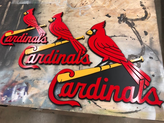 HUGE 3D Cardinals St. Louis Cardinals Handmade Wall Art | Etsy