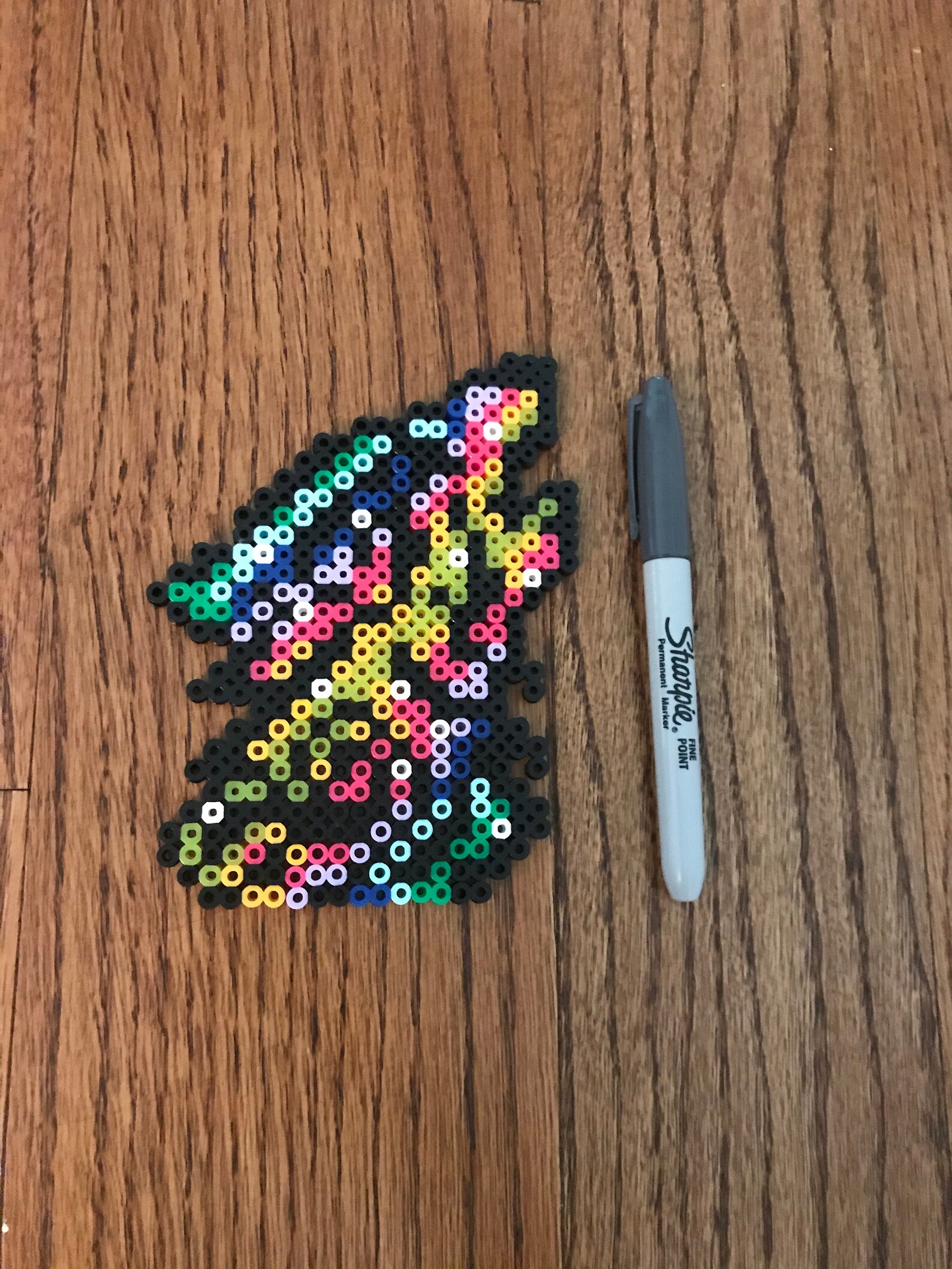 Rainbow Wolf Perler Bead Perler Beads Diy Perler Beads Perler Bead Art