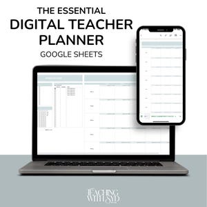 Essential Digital Teacher Planner | Google Sheets | Lesson Planner | Weekly & Monthly Planner | Budget Tracker