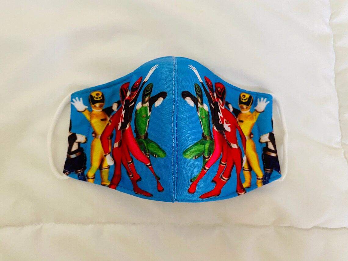 Kids Power Rangers Face Mask Etsy