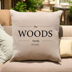 Name Pillow Cover, Wedding Gift, Modern Home Decor, Custom Pillows, Throw Pillow, Personalized Pillows, Family Keepsake, Family Gift