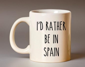 Taza de España • Regalo de España • Regalo divertido de España • Taza de café de viaje a España • Regalo de España • Regalo de amante de España • Mudanza • Irse