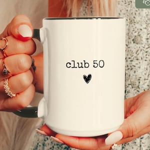 50th Birthday Mug • 50th Birthday Gift for Women • Custom 50th Birthday Cup • Vintage Birthday Mug • Chapter 50 Coffee Cup, 50 years old