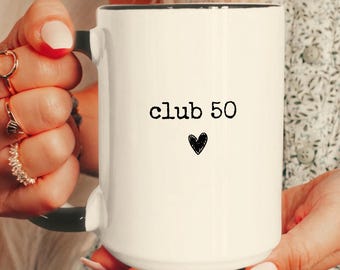 50th Birthday Mug • 50th Birthday Gift for Women • Custom 50th Birthday Cup • Vintage Birthday Mug • Chapter 50 Coffee Cup, 50 years old