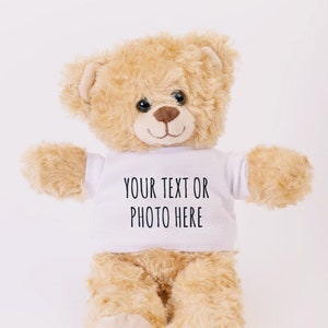 Custom Teddy Bear, Mothers Day Gift, Personalized Custom Plush Stuffed Bear, Birthday Anniversary Girlfriend Graduation Gift, Valentines Day