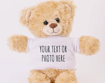 Custom Teddy Bear, Mothers Day Gift, Personalized Custom Plush Stuffed Bear, Birthday Anniversary Girlfriend Graduation Gift, Valentines Day