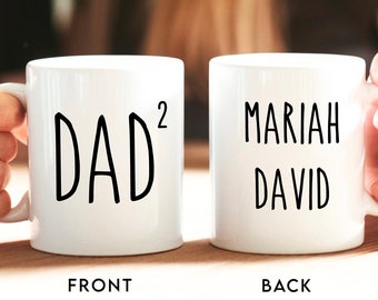 Custom Dad of Two Mug, Father of Two, Gift For Dad, Funny Dad 2 Mug, Daddy Mug, Best Dad Ever, Fathers Day Mug, 1st Fathers Day Gift
