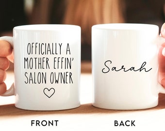 Custom Salon Owner Mug, Salon Owner Gift, Hair Salon Owner, Beauty Salon Owner, Boss Lady Mug, Entrepreneur Mug, Hair Stylist