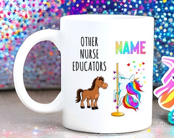 Taza de educador de enfermería, regalo de educador de enfermería, regalo de graduación, 2024, taza de unicornio, taza divertida de instructor clínico, regalo de agradecimiento, regalo de jubilación