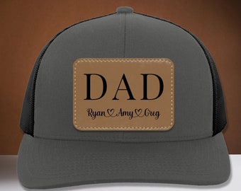Personalisierte Papa Hut mit Kindernamen, Papa Hut, Vatertagsgeschenk, Papa Trucker Hut, Benutzerdefinierte Papa Hut Geschenk, von Sohn, Tochter