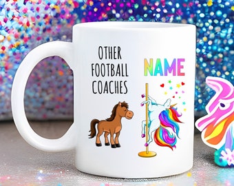 Football Coach Gift, Football Coach Mug, Football Coach Funny Unicorn Mug, Football Coach Cup, Football Coach Coffee Mug, Football Coach Gag