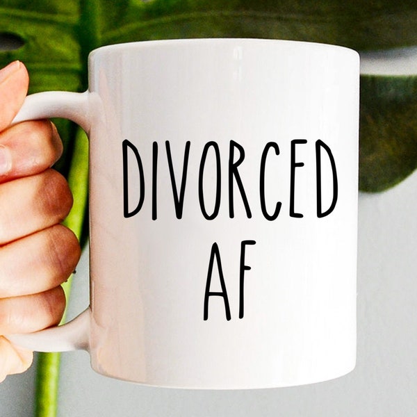 Divorced AF Mug, Divorce Gifts, Funny Divorce Mug, Break Up Mug, Failed Marriage Gifts, Happy Divorce Gift, Divorced Mug, Divorce Party