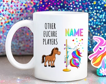 Euchre Gift • Euchre Mug • Euchre Player • Euchre Opponents • Euchre Present • Euchre Gift Idea • Card Player Gift • Unicorn Mug