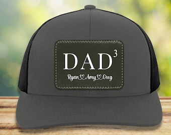Personalized Dad Hat With Kids Names, Dad Of Three, Dad 3 Gift, Fathers Day Gift, Dad Trucker Hat, Custom Dad Hat Gift, From Son, Daughter