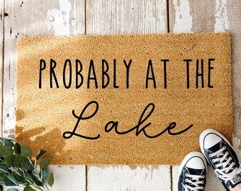 Lakehouse Doormat, Summer Decor, Funny Doormat, Boat House, Beach House Mat, Welcome Mat, Lake House Door Mat, Porch Decor, Summer Doormat