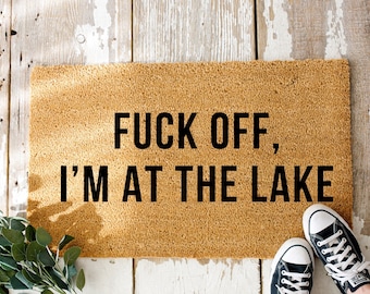 Lakehouse Doormat, Summer Decor, Funny Doormat, Boat House, Beach House Mat, Welcome Mat, Lake House Door Mat, Porch Decor, Summer Doormat