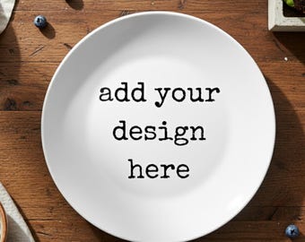 Personalized Plate, Custom Dinner Plate, Photo or Name, Monogrammed Plate, Custom Design Platter, Customized Dishware, Wedding & Family Gift