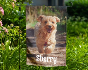 Custom Dog Garden Flag, Personalized Garden Flag, Garden Gift, Garden Flags, Advertising, Event Banner, Double-Sided - Custom Pet Flag