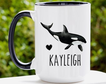 Custom Orca Mug, Orca Gifts, Orca Coffee Mug, Killer Whale Mug, Killer Whale Gift, Orca Birthday Gift, Orca Presents, Orca Cup