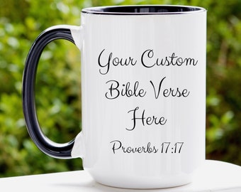 Custom Bible Verse Mug • Christian Gifts • Gift For Christian • Bible Verse Mug For Women Men • Jesus Mug • Faith Mug • Prayer Mug