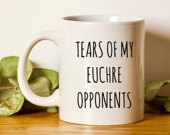 Regalo Euchre • Tazza Euchre • Giocatore Euchre • Avversari Euchre • Regalo Euchre • Idea regalo Euchre • Regalo giocatore di carte