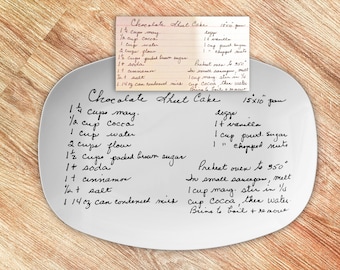 Custom Handwriting Recipe Platter, Christmas Gift, Handwritten Recipe Gift, Personalized Platter, Grandma Mothers Day Family Recipe Keepsake