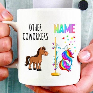Coworker Unicorn Mug, Coworker Gift, New Job Gift For Him Her, Coworker Leaving, Goodbye Coworker, Funny Coworker Coffee Mug, Office Gift