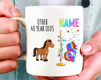 40th Birthday Mug, Unicorn Mug, 40th Birthday Gift, Funny 40th Birthday Gift Idea, Coffee Cup, Born in 1982, Forty Licious