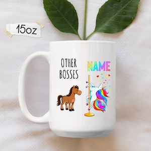 National Boss Day Gift, Boss Unicorn Mug, Funny Boss Mug, Gift For Boss, Boss Leaving Gift, Worlds Best Boss Mug, Boss Gag Gifts, Boss Lady 15oz - All White Mug