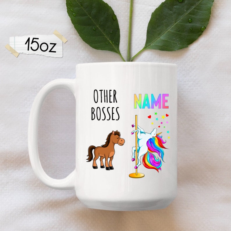 National Boss Day Gift, Boss Unicorn Mug, Funny Boss Mug, Gift For Boss, Boss Leaving Gift, Worlds Best Boss Mug, Boss Gag Gifts, Boss Lady 15oz - All White Mug