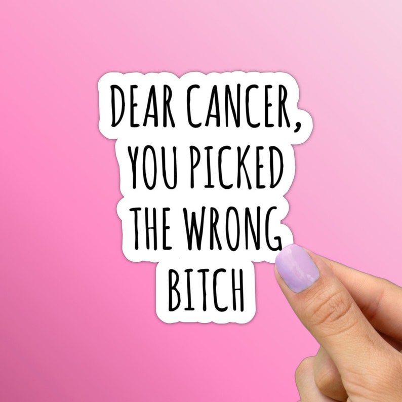 Breast Cancer Patient Gift Laptop Stickers Cancer Awareness Gifts Chemotherapy Vinyl Decal Fuck Cancer Cancer Survivor Sticker