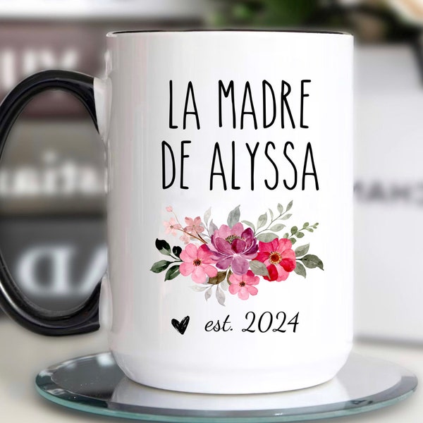 Mug pour maman pour la première fois • Cadeau pour nouvelle maman • Mug Madre • Cadeau pour maman • Cadeau espagnol pour la fête des mères • Cadeau pour baby shower latina • Cadeau Dia De Las Madres Nueva