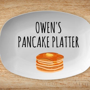 Personalized Pancake Platter, Pancake Lovers, Gift For Him Her, Funny Platter, Custom Serving Platter, Funny Gifts For Dad, Custom Name
