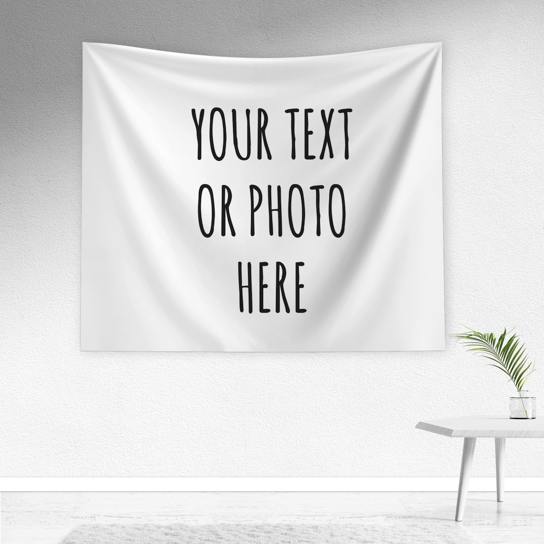 Custom Tapestry, Custom Backdrop, Custom Wall Tapestry, Custom Text