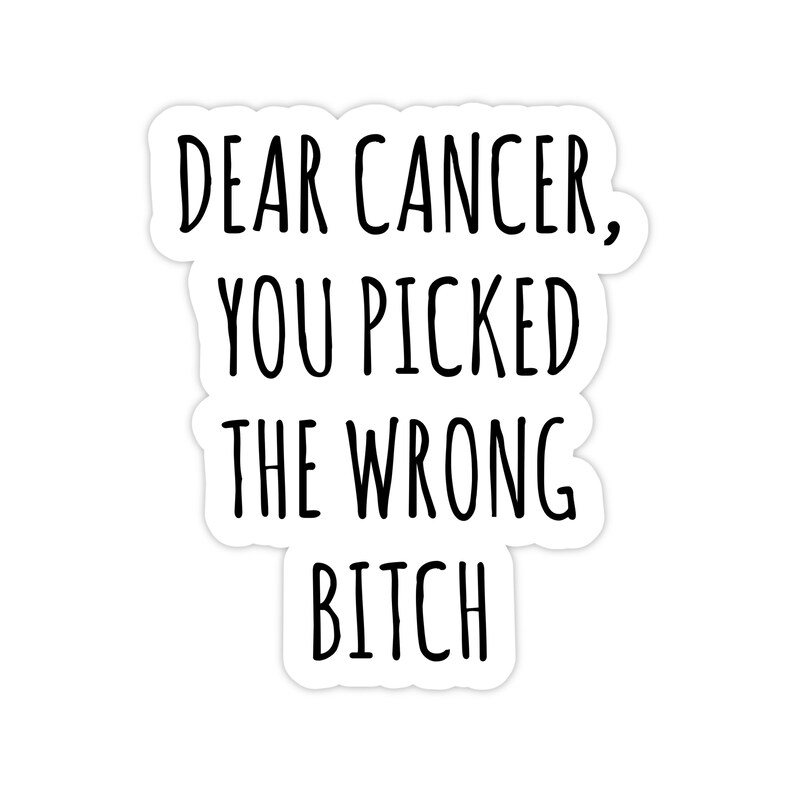 Breast Cancer Patient Gift Laptop Stickers Cancer Awareness Gifts Chemotherapy Vinyl Decal Fuck Cancer Cancer Survivor Sticker