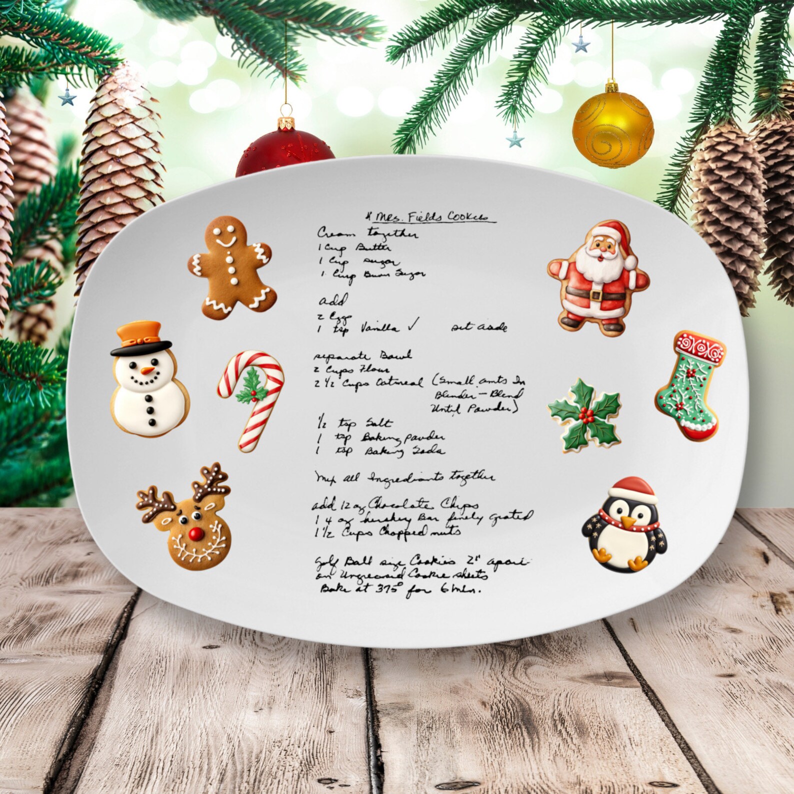Custom Personalised Recipe Platter, Grandpa's Taco Recipe main image 1