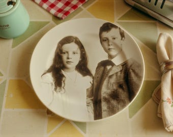 Custom Photo Plate, Picture on Plate Gift, Personalized Portrait Plates, Custom Plate, Custom Home Decor, Christmas Birthday Food Keepsake