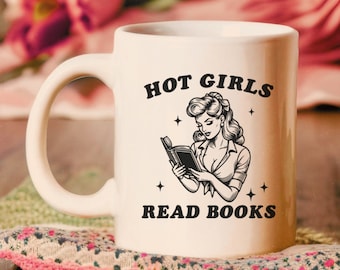 Book Lover Mug For Her, Reading Mug, Bookshelf Coffee Mug, Librarian Bookworm Gift for Reader, Book Club Gift, Gift For Her, Writer Teacher