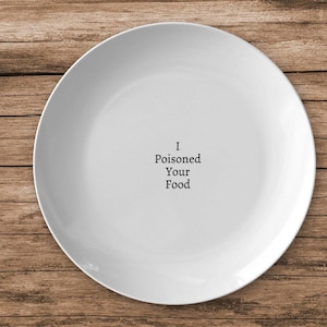 Plato divertido, regalo divertido para él o ella, vajilla de polímero de 25 cm, platos personalizables, regalo divertido de cumpleaños o Navidad, bandeja divertida para mamá o papá.