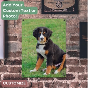 Benutzerdefinierte Metall Blechschild, personalisiertes Metallschild, Garten Geschenk, Housewarming Geschenk, Werbung, Ereignisschild, fügen Sie Ihr Foto oder Text hinzu